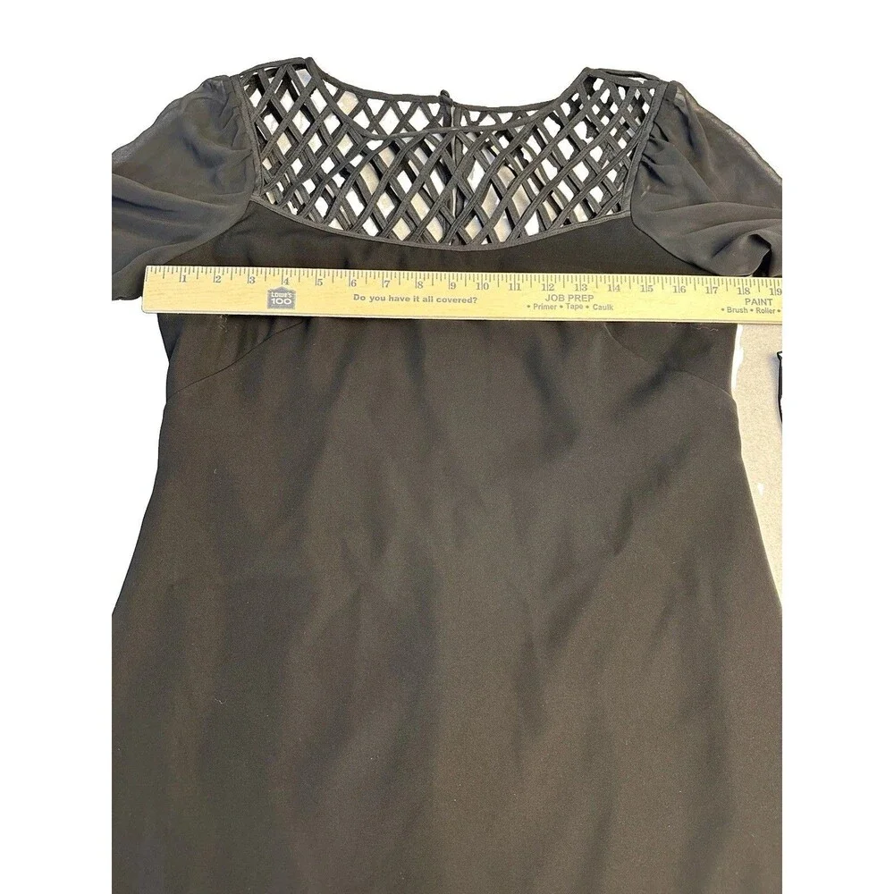 White House Black Market Dress Sheer Sleeves Long Sleeve Cocktail Party Sz 6